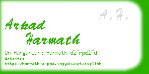 arpad harmath business card